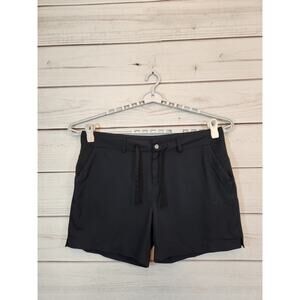 Magellan Outdoors‎ Women's Black Solid Mid Rise Hiking Camping Shorts Size XXL